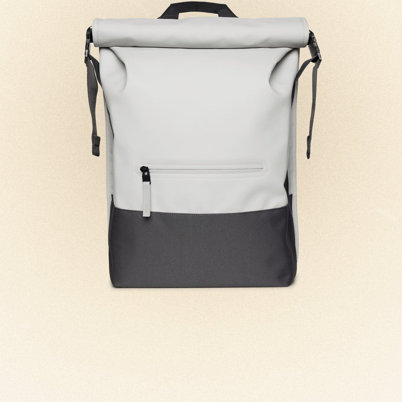 Shop Rains Trail Rolltop Backpack In Grey
