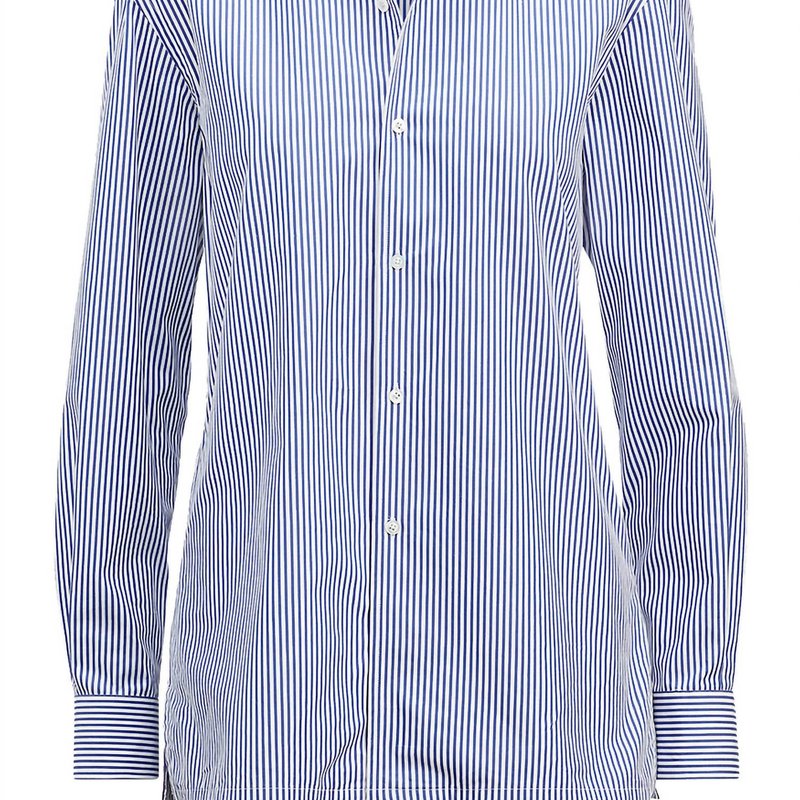 Shop Ralph Lauren Bengal Stripe Shirt In Blue