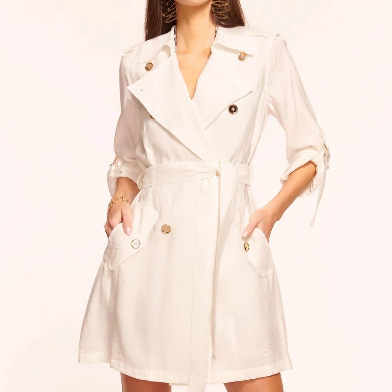 Shop Ramy Brook Avalynn Trench Coat In Ivory In White