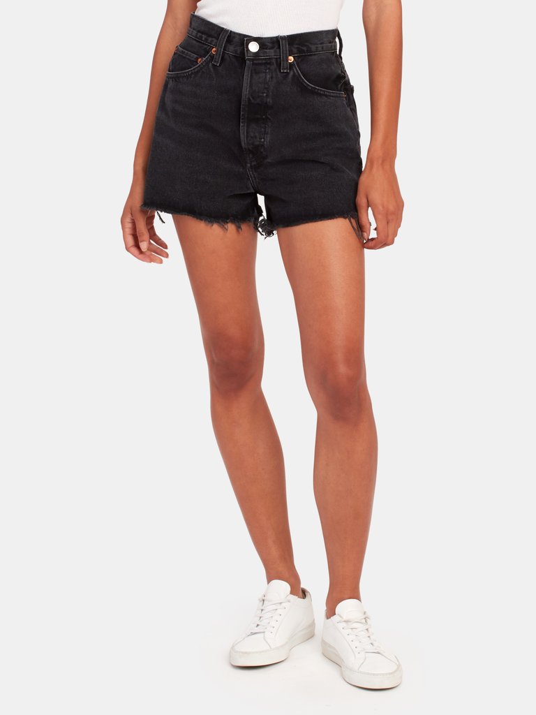 ‘50s Ultra-High Rise Cutoff Shorts - Black