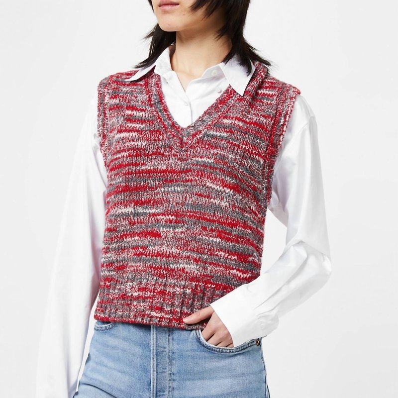Shop Re/done 60s Sweater Vest In Red