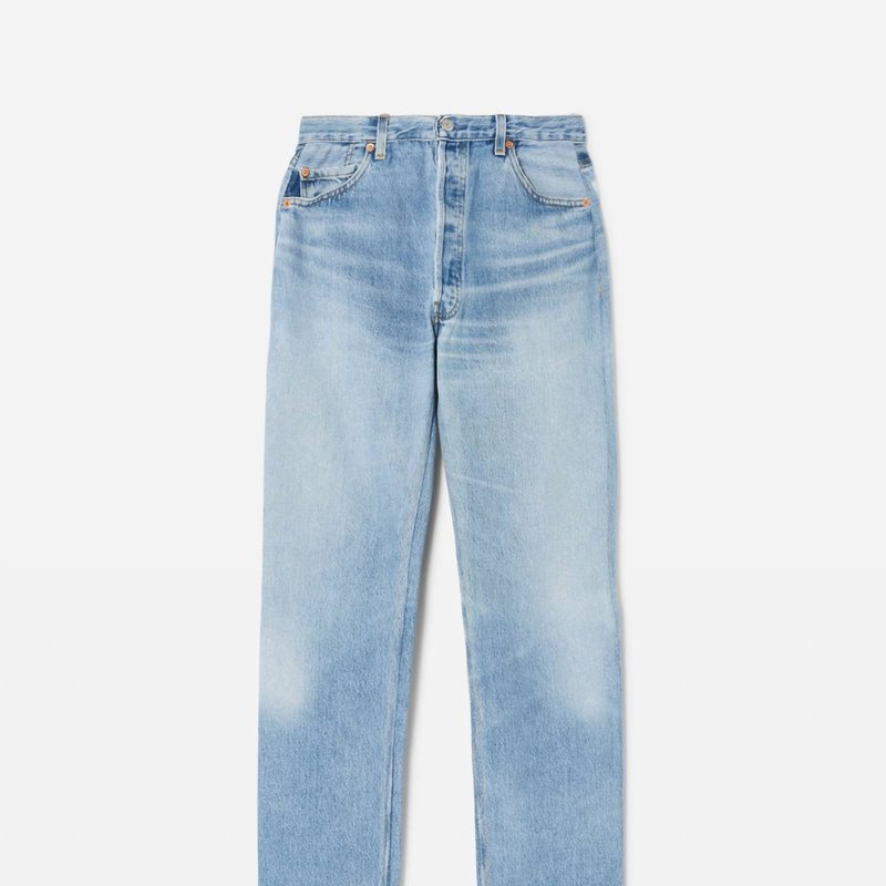 Shop Re/done 70s Straight Leg Jean In Blue