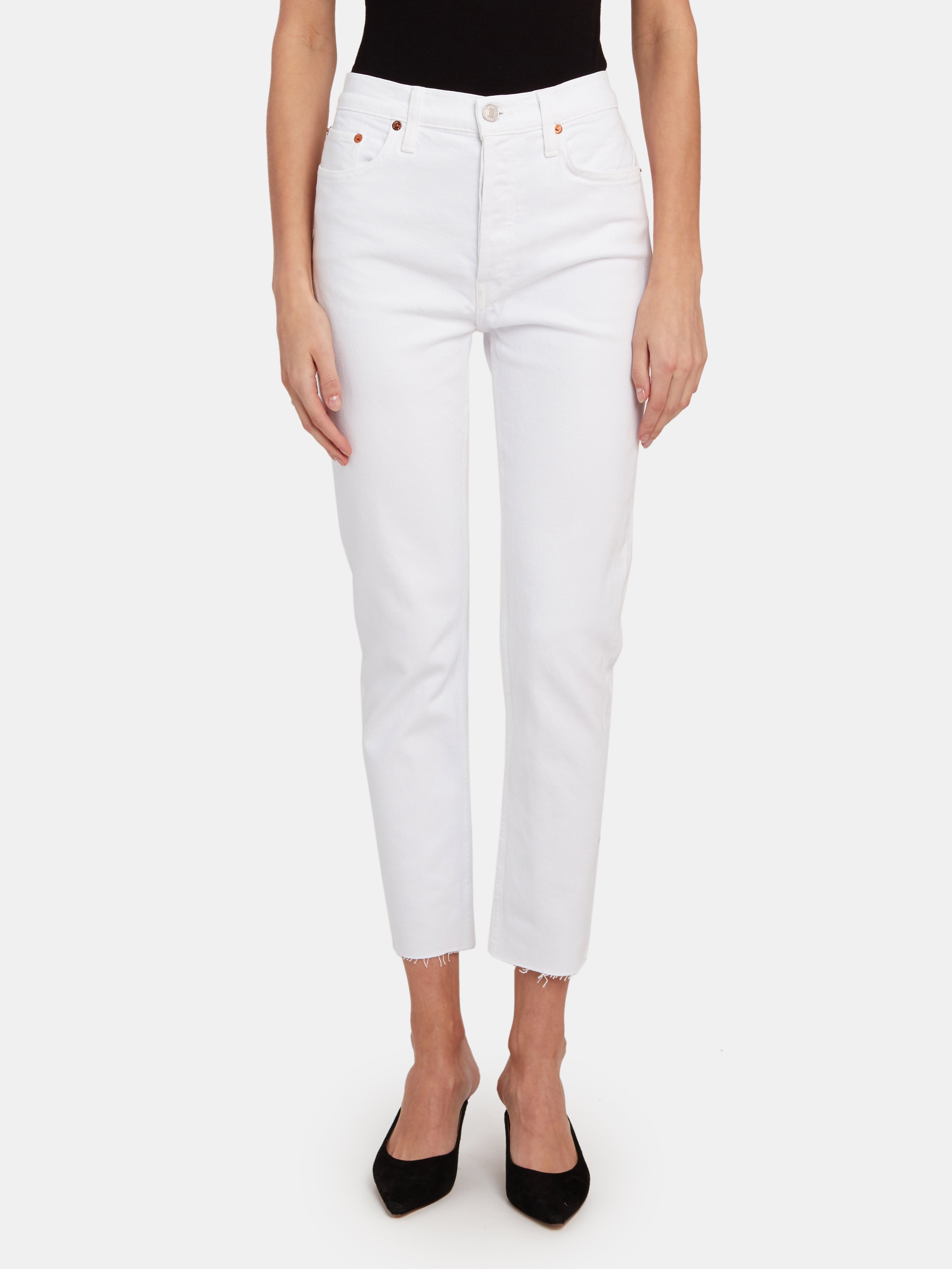 re/done white jeans