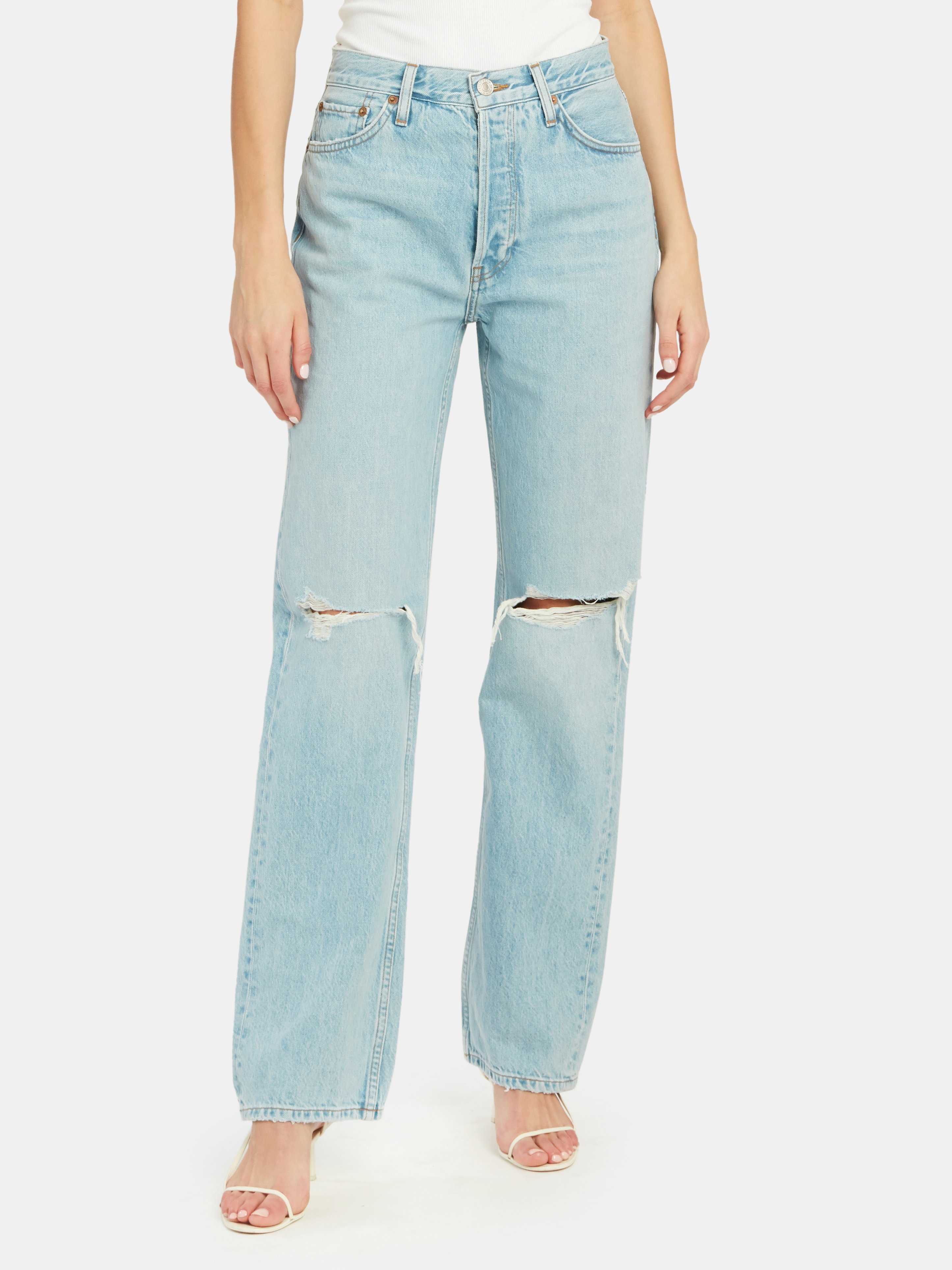 straight loose jeans