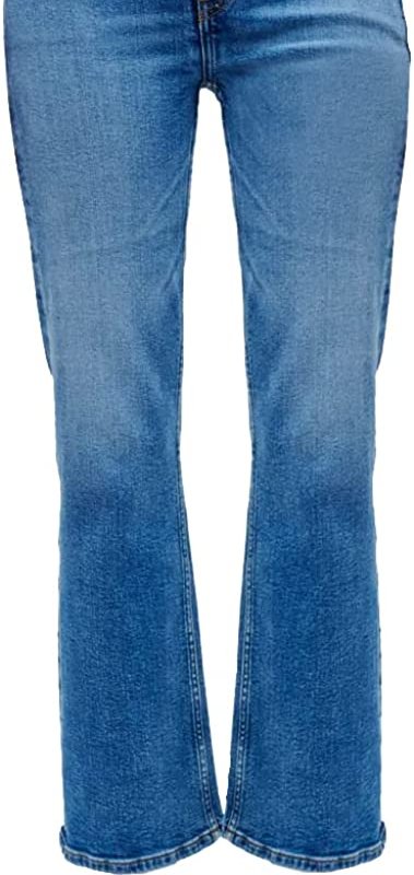 Shop Re/done Women 90s High Rise Jeans Loose Crop Boot Cut Denim Pants In Blue