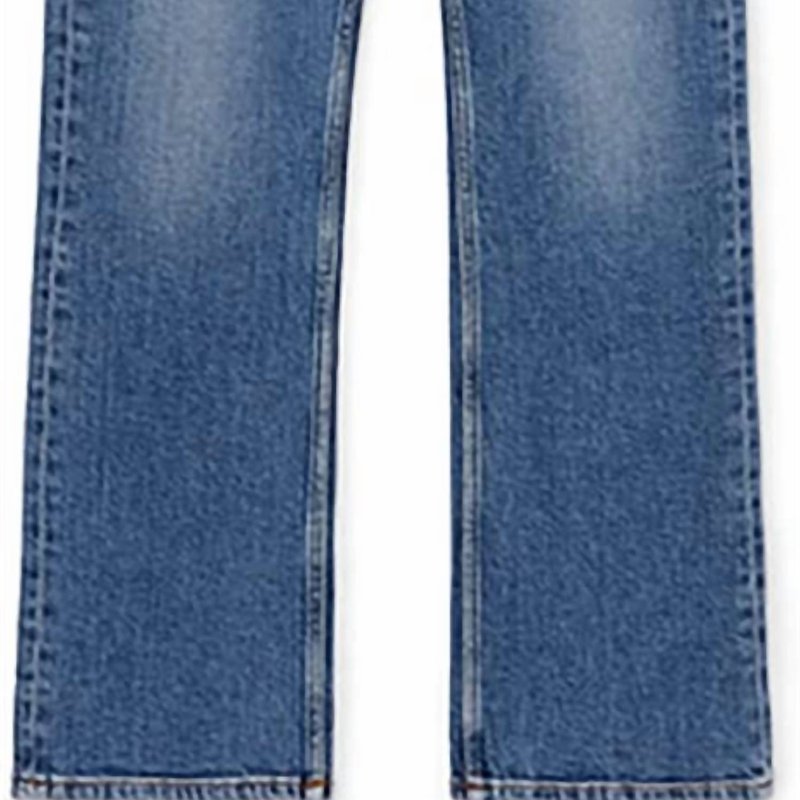 Shop Re/done Women Mid 70s Crop Boot Cut Jeans In Blue