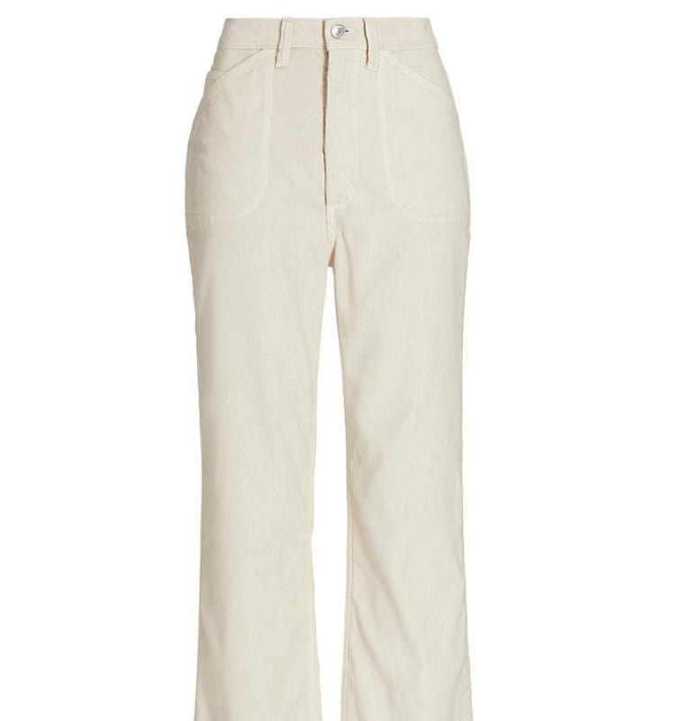 Shop Re/done Women's 70s Pocket Loose Flare Pants In White