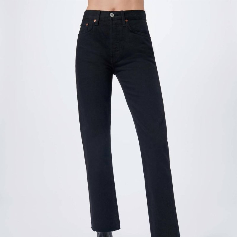 Shop Re/done Women's 70's Stove Pipe Jean In Black