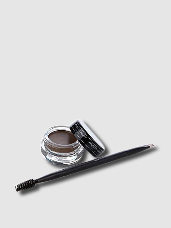 Shop Ready To Wear Beauty Brow Pomade With Double-ended Spoolie Brush In Brown