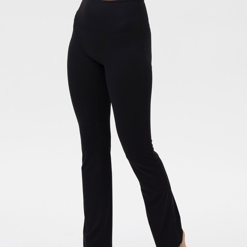Rebody Constance Hr Coziplex™ Wide Leg Yoga Pants 29.5" In Black
