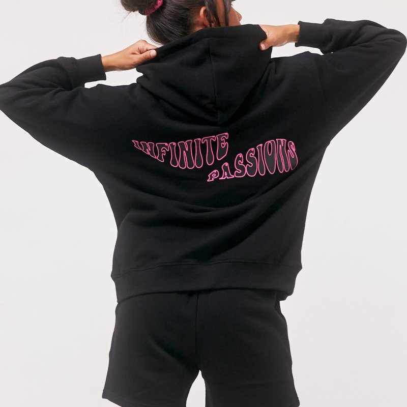 Rebody Infinite Passions French Terry Hoodie In Black