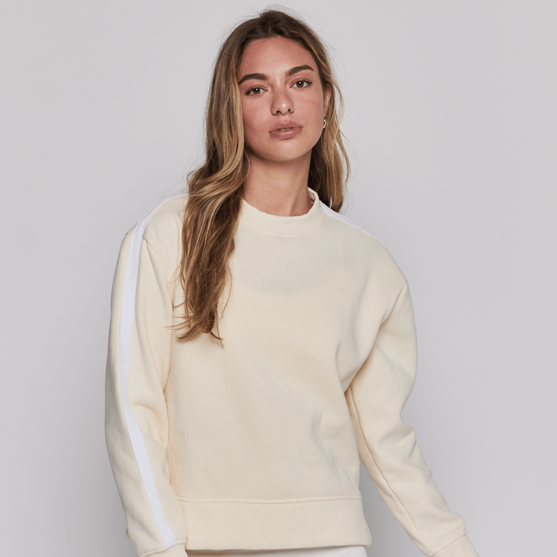 Rebody Sideline Fleece Sweatshirt In White