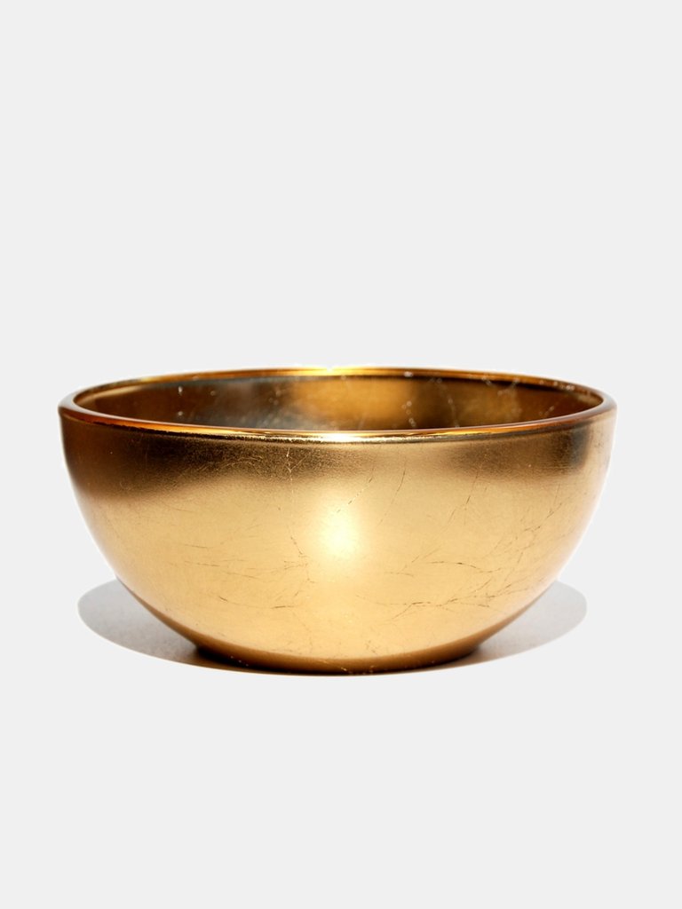 Doré  Set/4 6" Gilded Glass Side Bowls - Gold