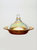 Rabat 5.5" Gilded Glass Covered Dish - Pearl Gold