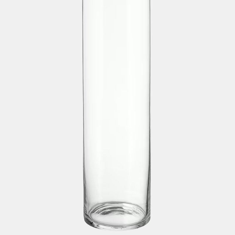 Red Pomegranate Collection Vitra 26" Glass Cylinder Vase In White