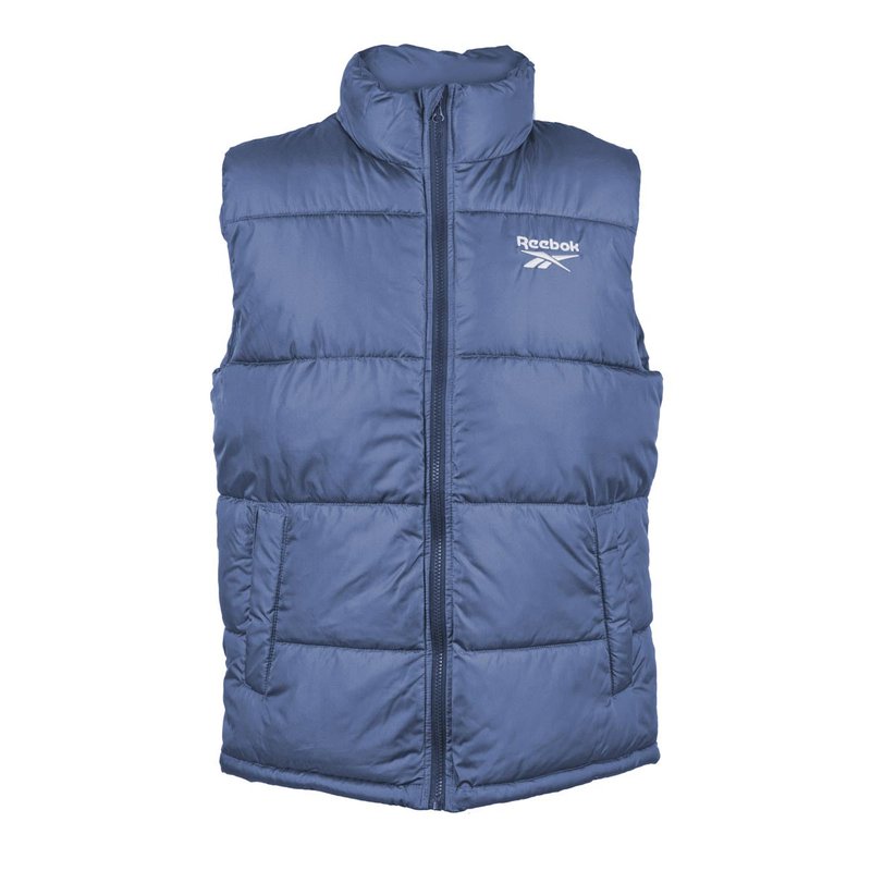 Shop Reebok Men's Puffer Vest In Blue
