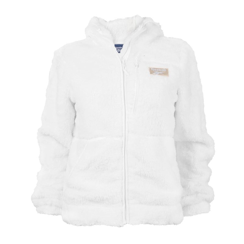 Shop Reebok Women's Heavy Mountain Full Zip Jacket In White