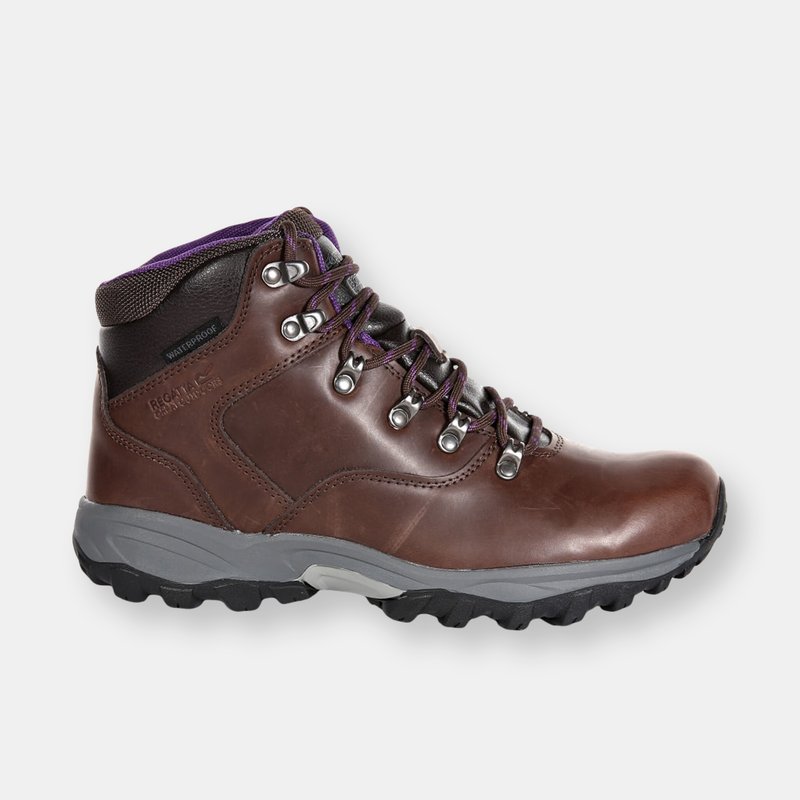 Shop Regatta Great Outdoors Womens/ladies Bainsford Waterproof Hiking Boots In Brown