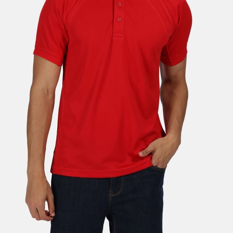 Regatta Hardwear Mens Coolweave Short Sleeve Polo Shirt In Red