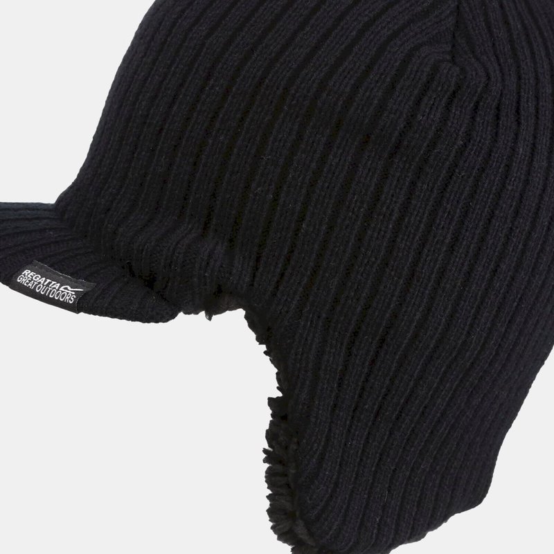 Regatta Mens Anvil Knitted Winter Hat In Black