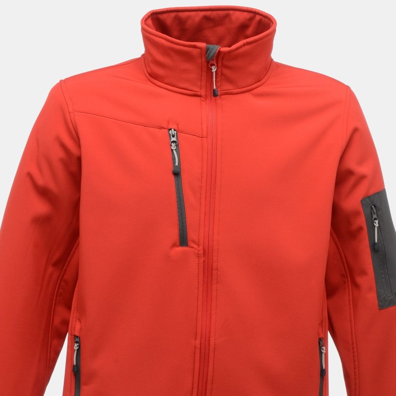 Regatta Mens Arcola 3 Layer Waterproof And Breathable Softshell Jacket In Red