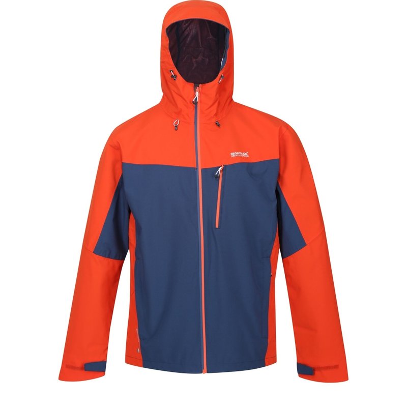 Regatta Mens Birchdale Waterproof Hooded Jacket In Orange