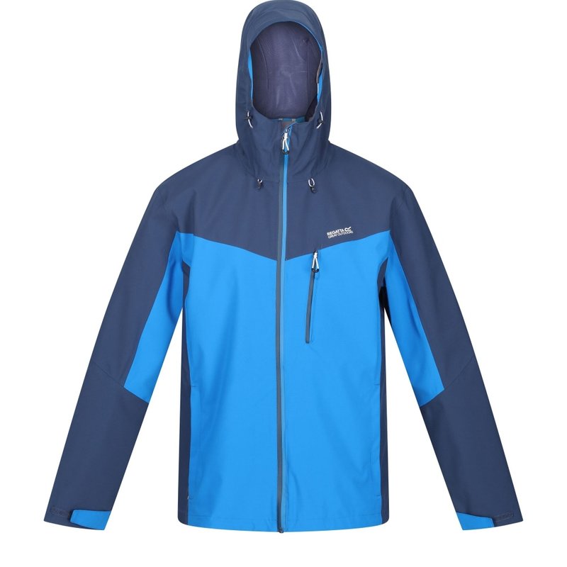 Regatta Mens Birchdale Waterproof Hooded Jacket In Blue