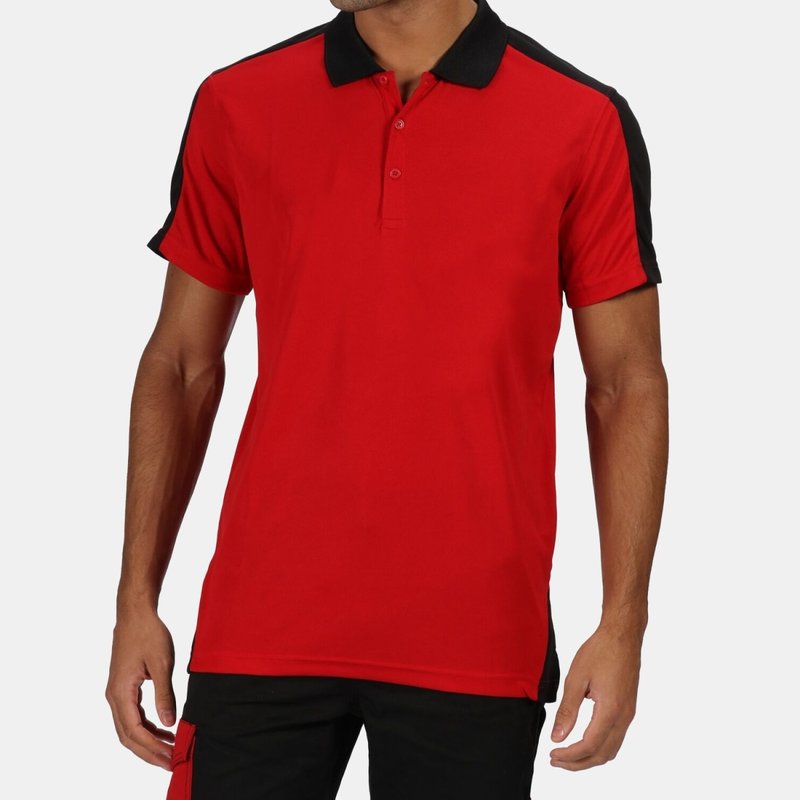 Regatta Mens Contrast Coolweave Polo Shirt In Red