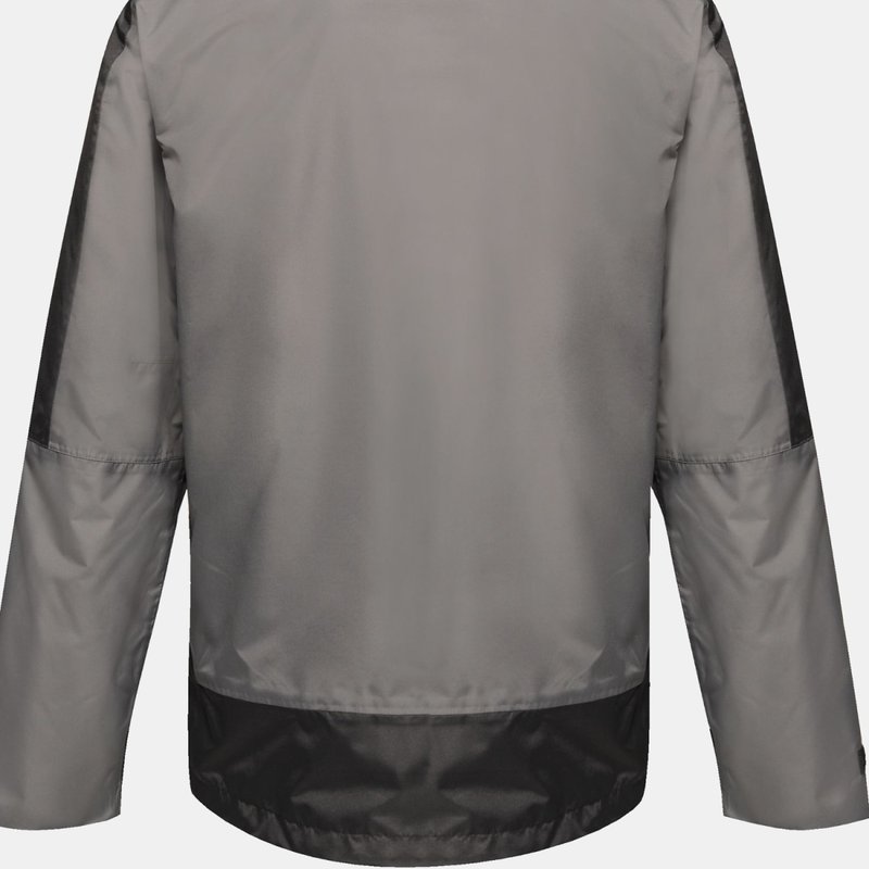 Regatta Mens Contrast Waterproof Shell Jacket In Grey