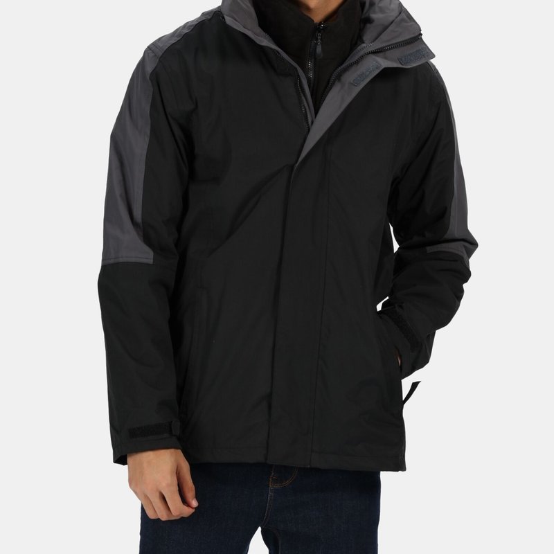 Regatta Mens Defender Iii 3-in-1 Waterproof Windproof Jacket In Black