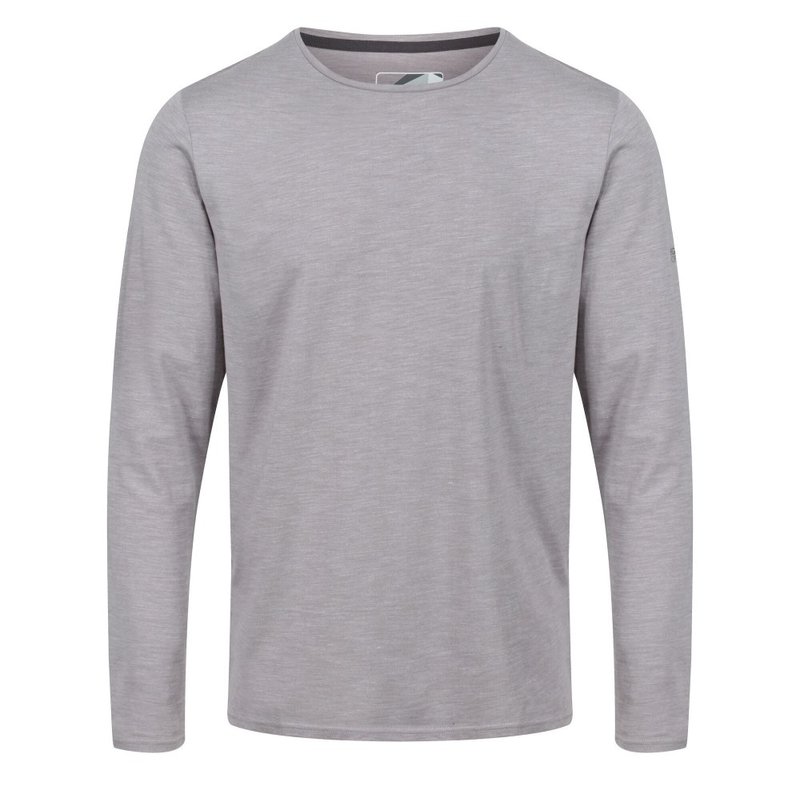 Regatta Mens Essentials Long-sleeved T-shirt In Grey