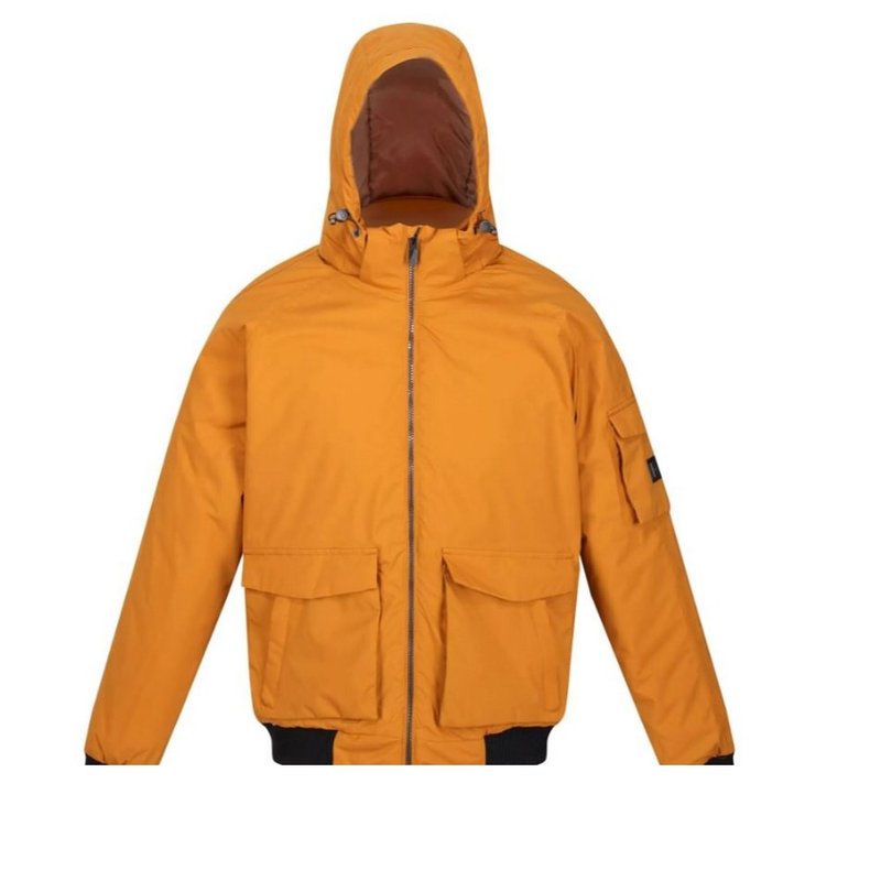 Regatta Mens Faizan Hooded Waterproof Jacket In Orange
