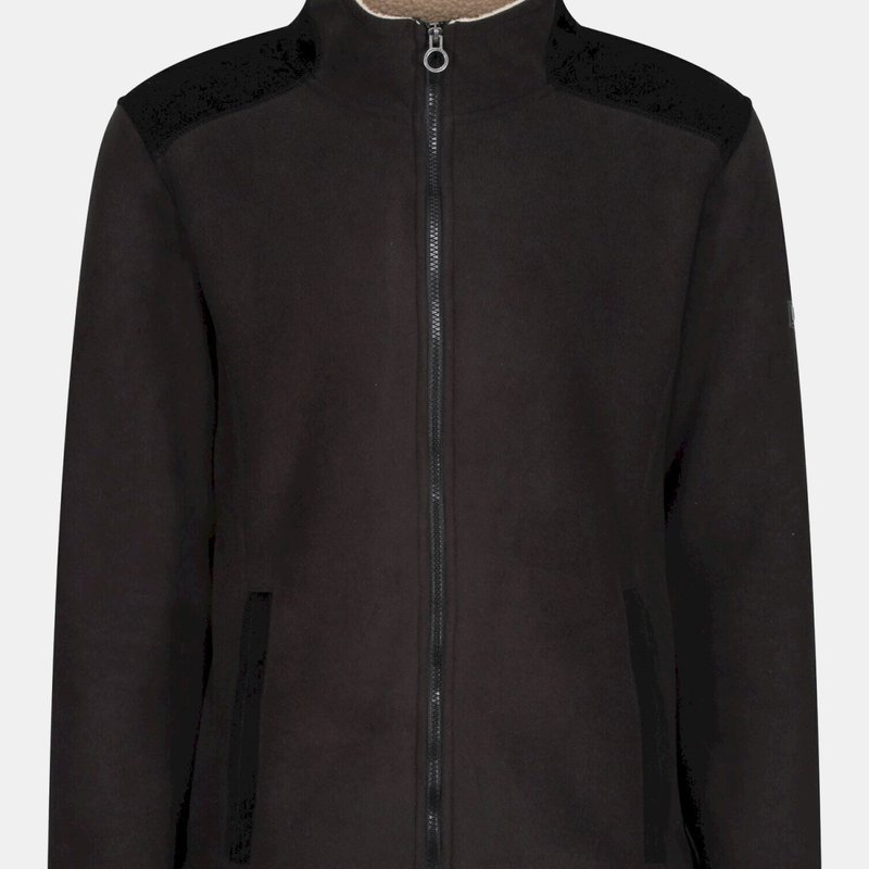 Regatta Mens Faversham Full Zip Fleece Jacket In Black