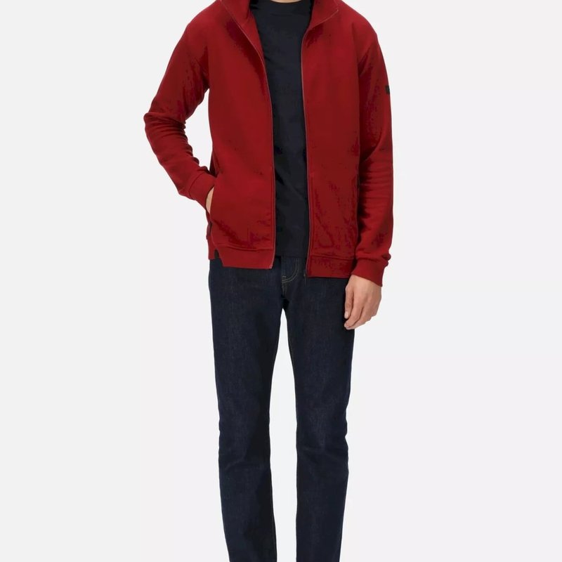 Regatta Mens Felton Sustainable Full Zip Fleece Jacket In Red