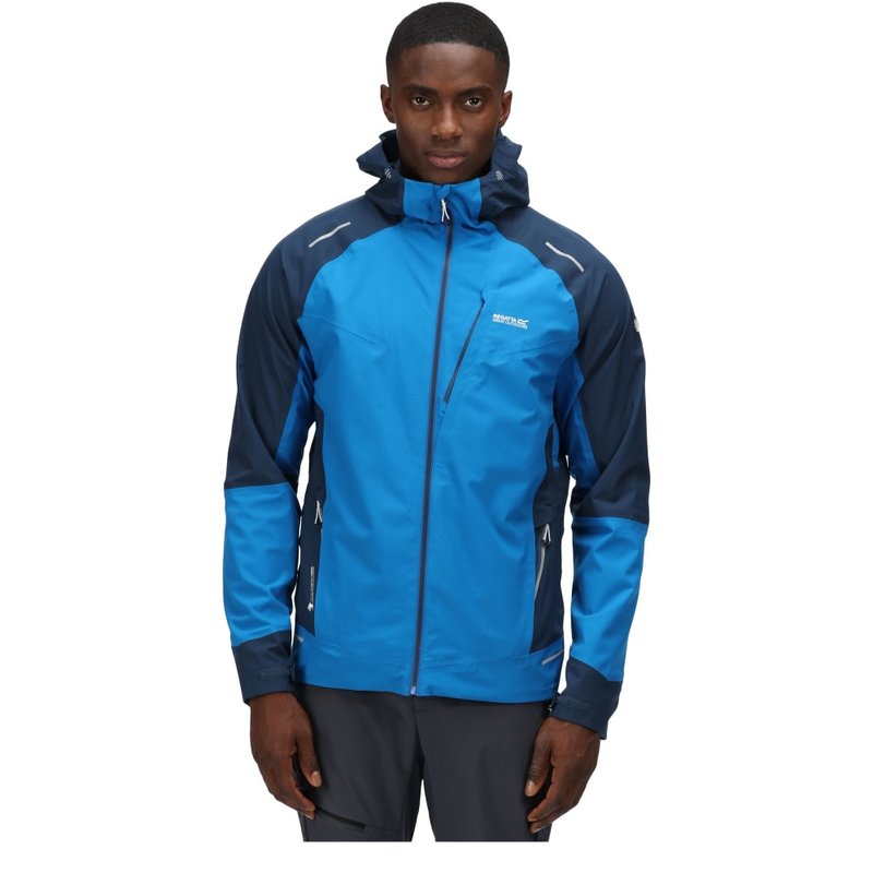 Shop Regatta Mens Highton Pro Waterproof Jacket In Blue