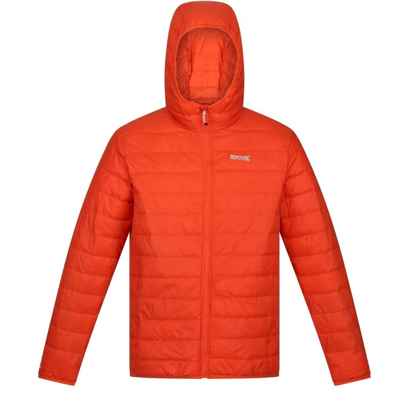 Regatta Mens Hillpack Hooded Lightweight Jacket In Orange