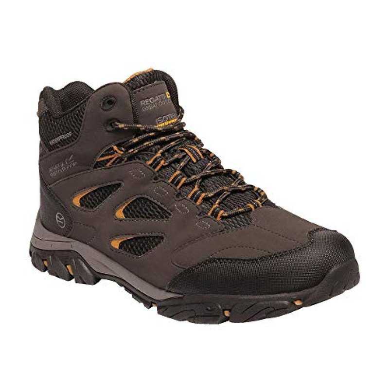 Regatta Mens Holcombe Iep Mid Hiking Boots In Grey