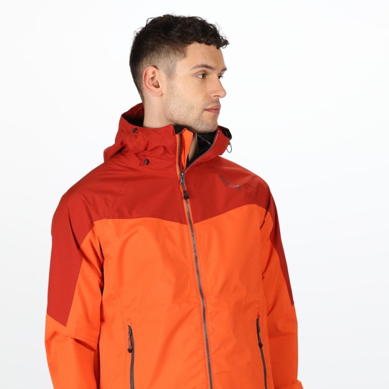 Regatta Mens Imber Ii Lightweight Waterproof Jacket In Orange