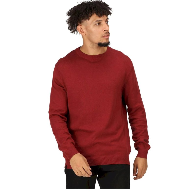 Regatta Mens Kaelen Jersey Knitted Sweater In Red