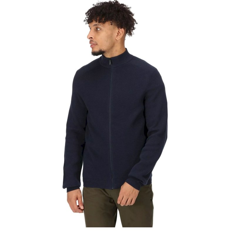 Regatta Mens Kylo Knitted Full Zip Fleece Jacket In Blue