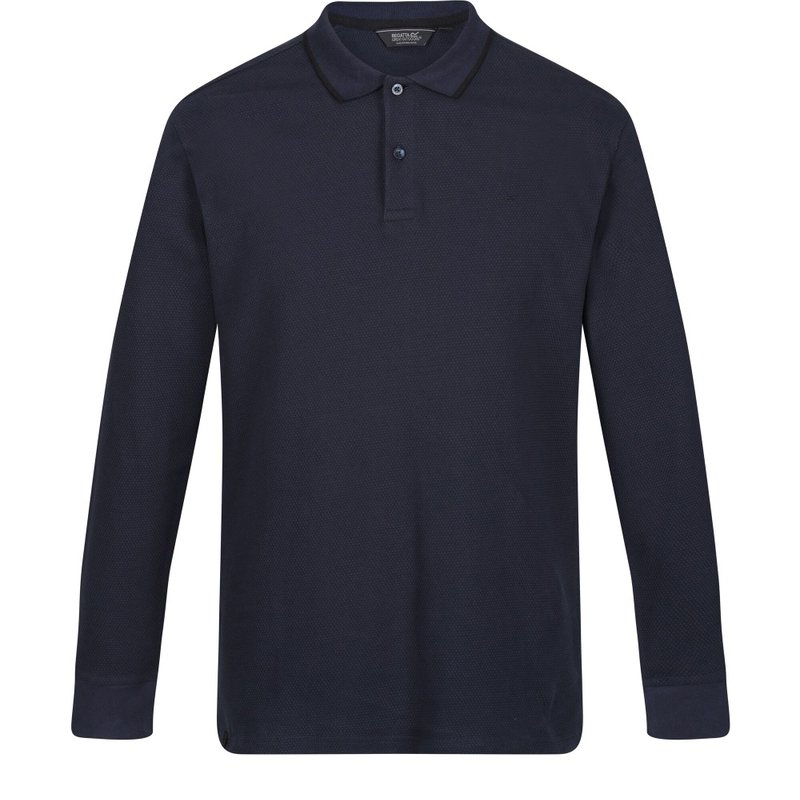 Regatta Mens Leaonzo Long-sleeved Polo Shirt In Blue