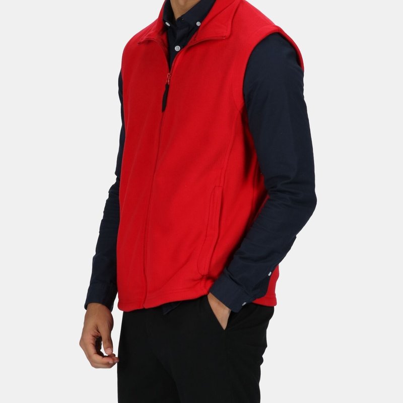 Regatta Mens Micro Fleece Bodywarmer / Gilet Vest In Red