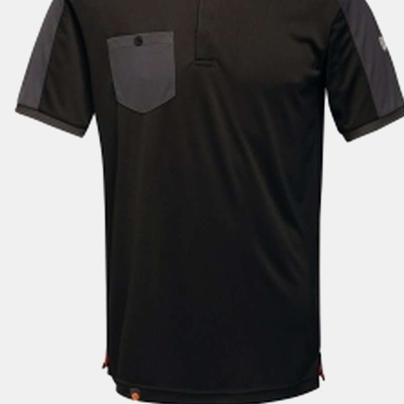 Regatta Mens Offensive Wicking Polo Shirt In Black