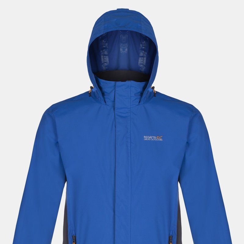 Regatta Mens Outdoor Classic Matt Hooded Waterproof Jacket In Blue