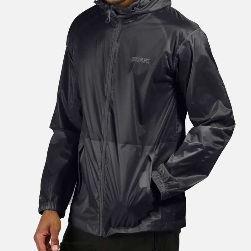 Regatta Mens Pack It Iii Waterproof Jacket In Black