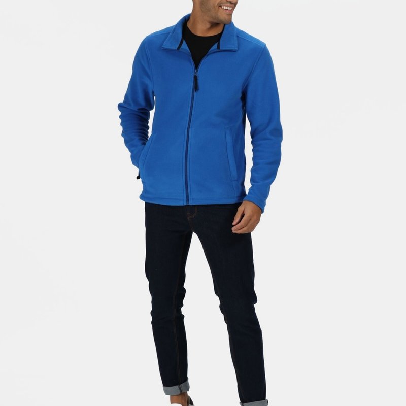 Regatta Mens Plain Micro Fleece Full Zip Jacket Layer Lite In Blue
