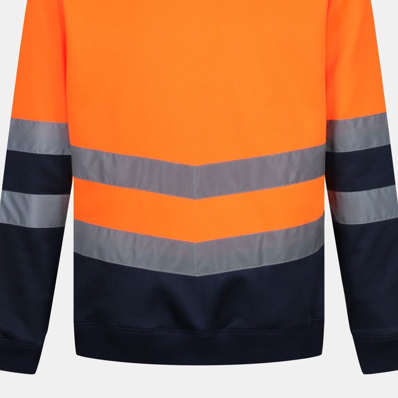 Regatta Mens Pro High-vis Sweatshirt In Orange