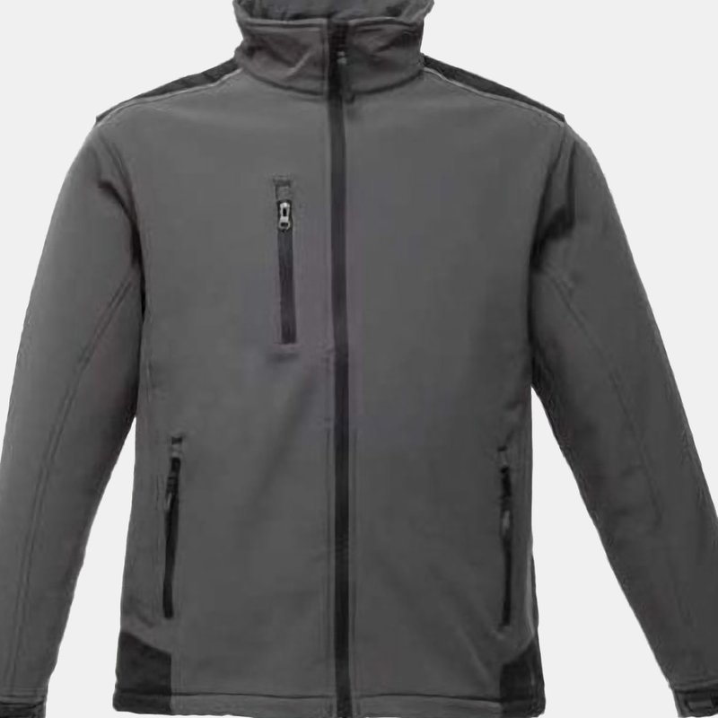 Regatta Mens Sandstom Workwear Softshell Jacket In Grey