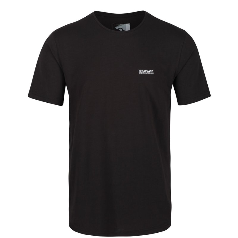 Regatta Mens Tait Lightweight Active T-shirt In Black