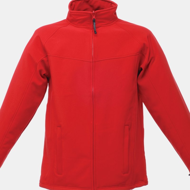 Regatta Mens Uproar Lightweight Wind Resistant Softshell Jacket In Red